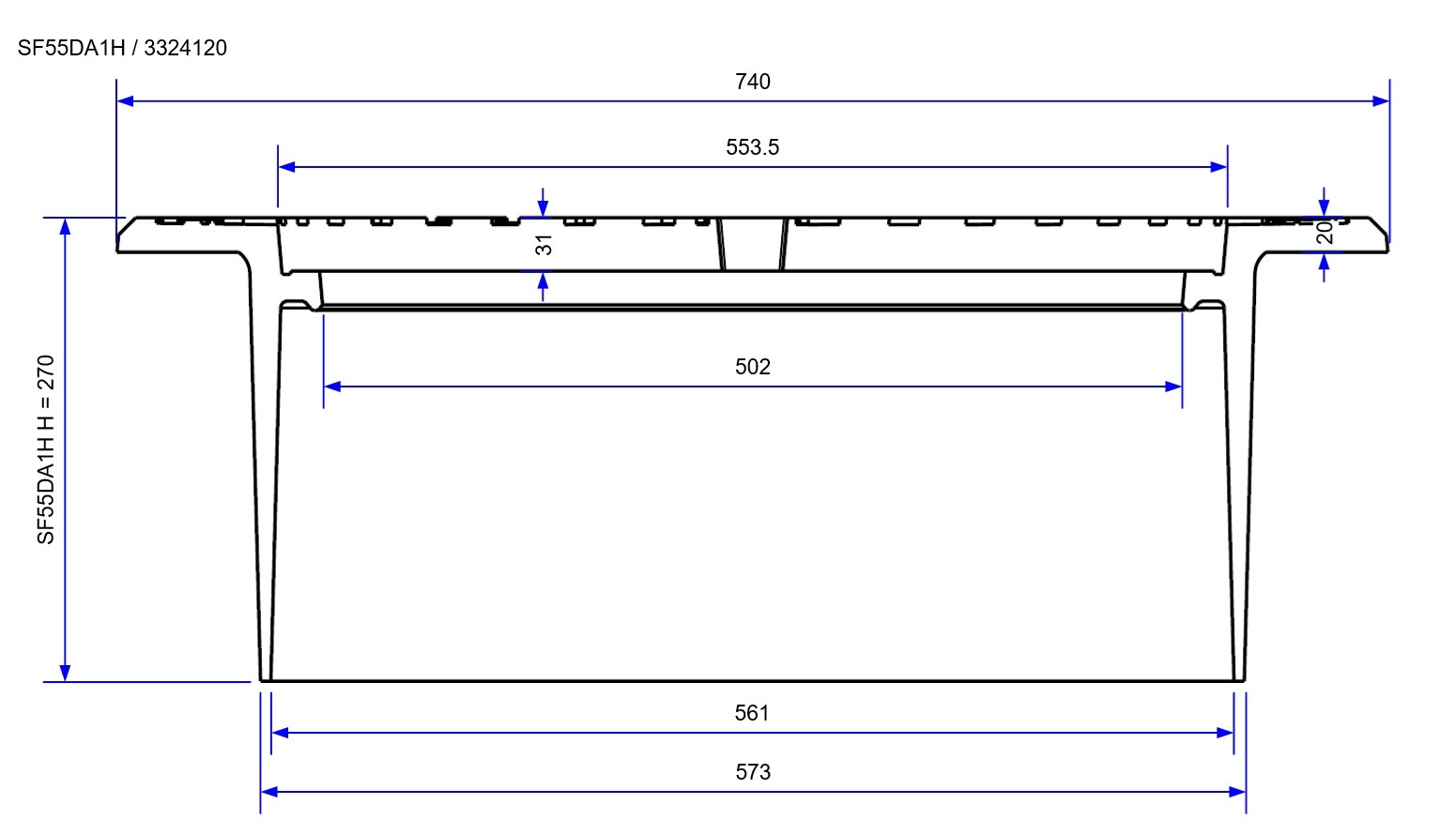 3324120 sf55da1h mittakuva