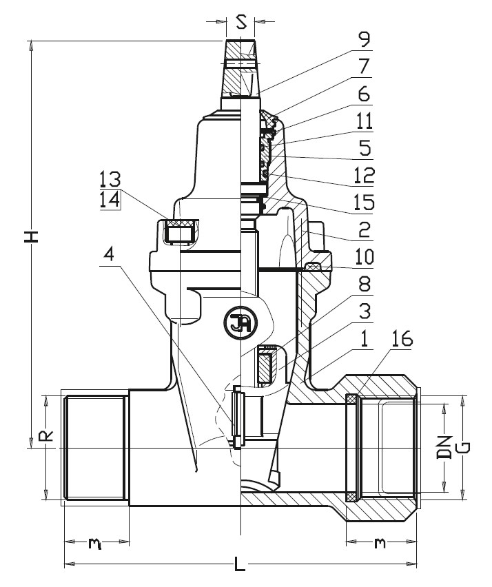 Mittakuva_sk_uk_venttiili_Durapush_DN50